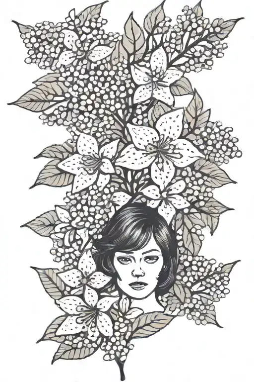 lilacs and outlaw of Josie wales tattoo design idea