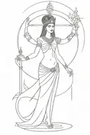 Isis goddess tattoo design idea