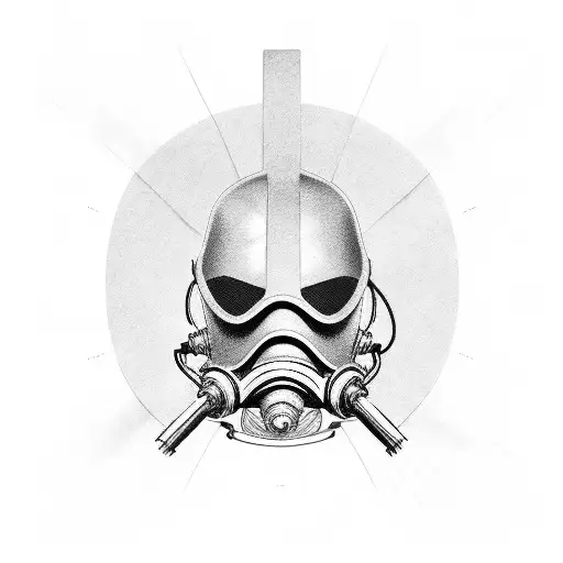 Dive mask tattoo design idea