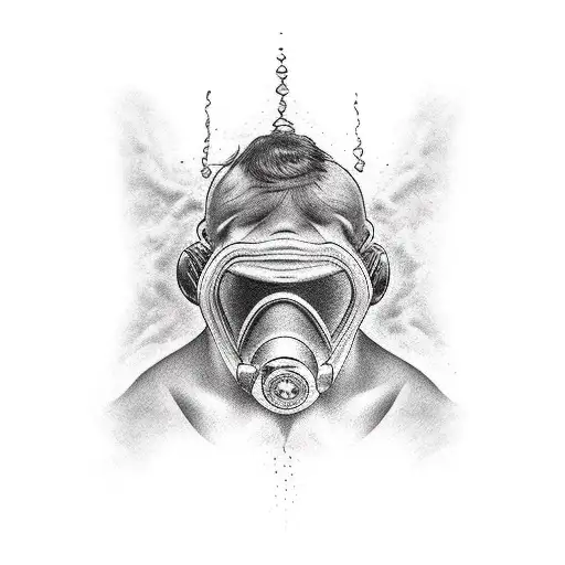 Dive mask tattoo design idea