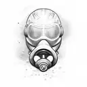 Dive mask tattoo design idea