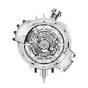 Incorporate intricate mechanical gears and pistons into a biomechanical arm design tattoo design idea