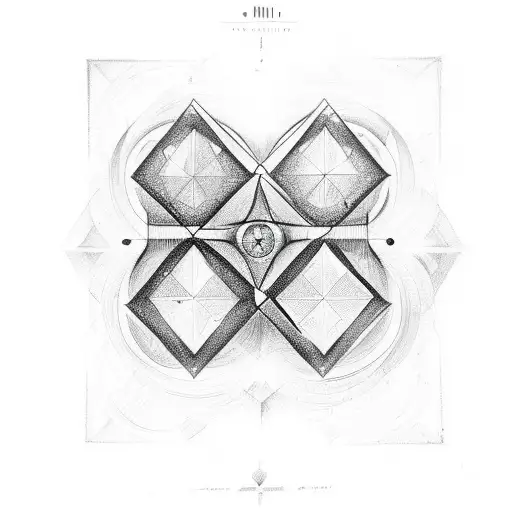 gemini with Sacred geometry  tattoo design idea