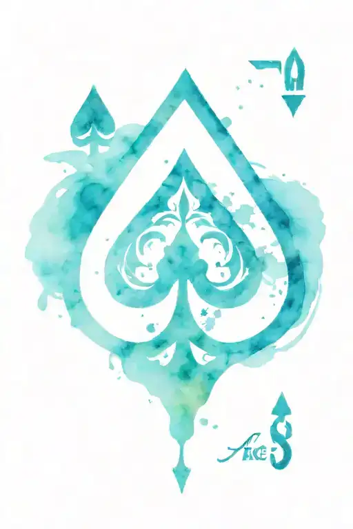 ace of spades card tattoo design idea