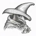 Plague Doctor performing alchemy tattoo design idea