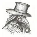 Plague Doctor performing alchemy tattoo design idea
