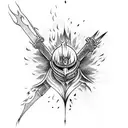 dark souls bonfire tattoo design idea