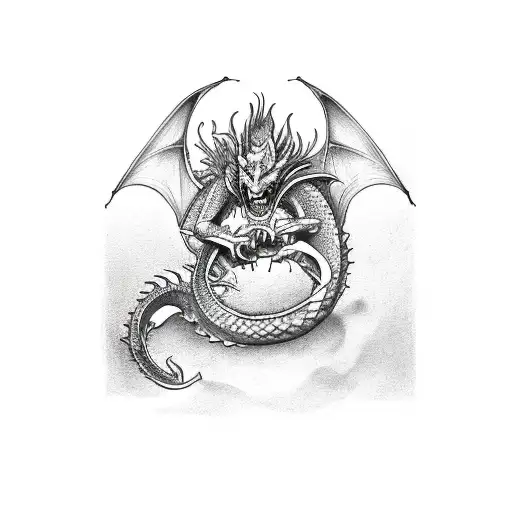 Dragon Bite Mark tattoo design idea