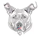 Pitbull tattoo design idea