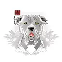 Pitbull tattoo design idea