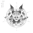 Combine a Mandela design with elements of EDM music tattoo design idea