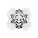 Combine a Mandela design with elements of EDM music tattoo design idea