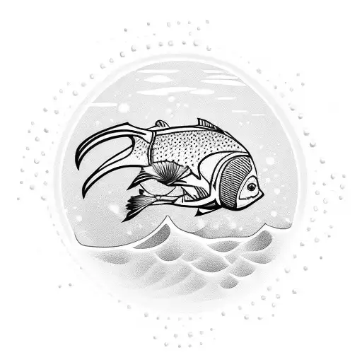 scuba diver  tattoo design idea