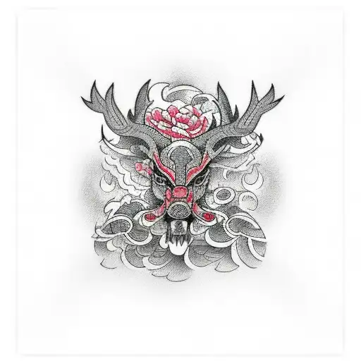 buck tattoo design idea