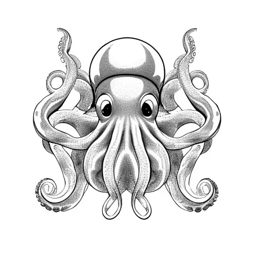 octopus with luigi head tattoo design idea
