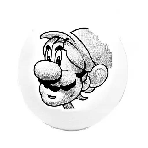 luigi from super mario leg tattoo tattoo design idea