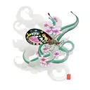 Flower snake butterfly tattoo design idea