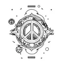 peace, belonging, adaptation, and anger tattoo design idea