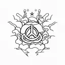 peace, belonging, adaptation, and anger tattoo design idea