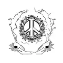peace, belonging, adaptation, and anger tattoo design idea