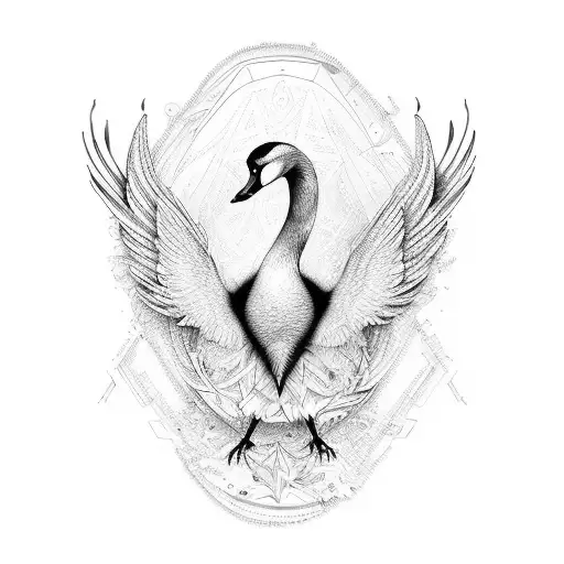 Geometric swan tattoo | Geometric tattoo design, Origami tattoo, Geometric  tattoo