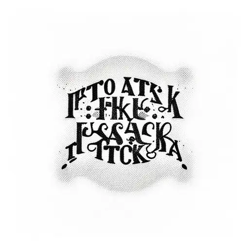 polka trash style that depicts hope and lettering that says fuck cancer tattoo design idea