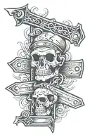 old razor blade tattoo design idea