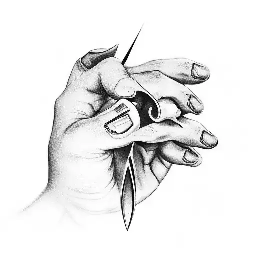 barber hand tattoo tattoo design idea