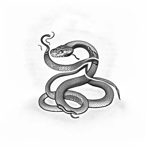 snake smoke tattoo design idea
