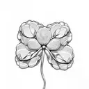 descending 4 leaf clovers  tattoo design idea