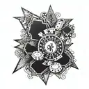 Casino tattoo design idea