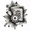 Casino tattoo design idea