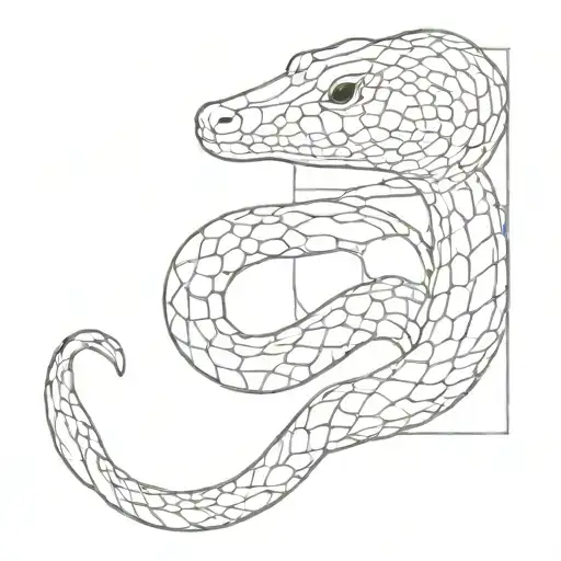 snake changing its skin tattoo design idea