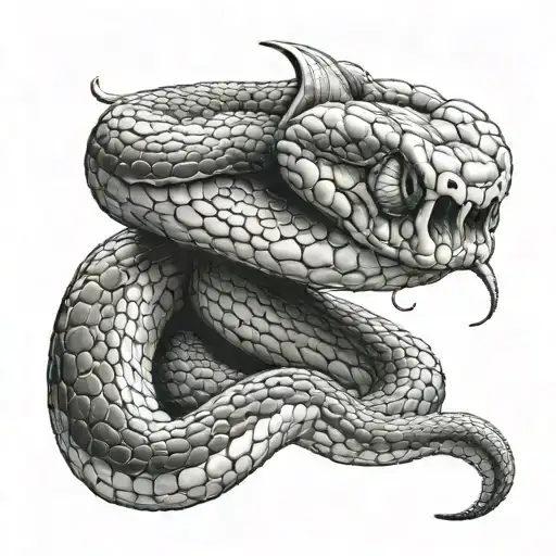 snake changing its skin opening tattoo design idea