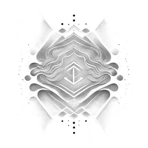 audio waves tattoo design idea