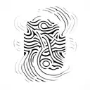 audio waves tattoo design idea