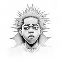 manga basquiat obras tattoo design idea