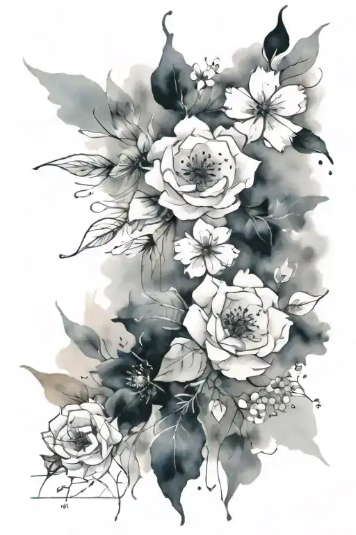 Blackout tattoo design idea