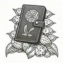 pebbles in wallet tattoo design idea