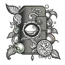 pebbles in wallet tattoo design idea