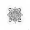 psychedelic mushroom with "IWDFB" as the pattern on top tattoo design idea