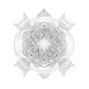 Sacred geometric patterns forming a tennis ball tattoo design idea