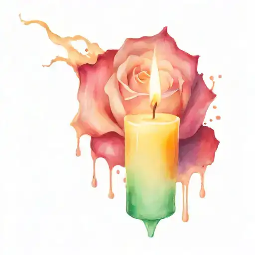 burning the candle burning at both ends tattoo design idea