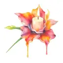 burning the candle burning at both ends tattoo design idea