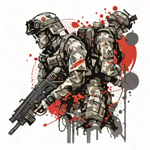 army soldier tattoo design idea