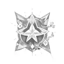 lucky star madonna tattoo design idea