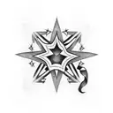 lucky star madonna tattoo design idea