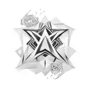 lucky star madonna tattoo design idea