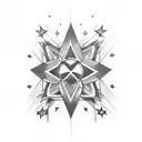 lucky star madonna tattoo design idea