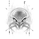 alien,nazca lines  tattoo design idea
